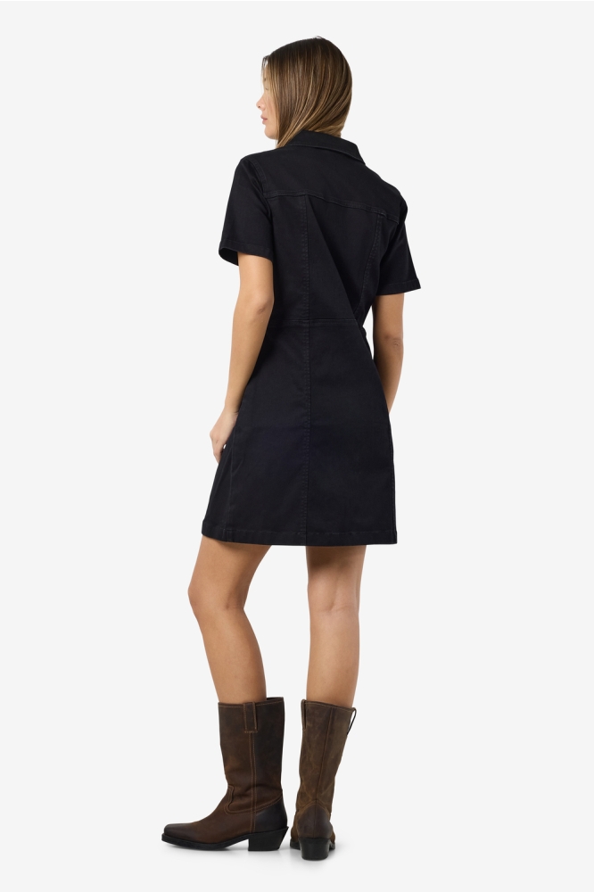 NMNISA S/S SLIM DENIM DRESS VI526BL 27032980 BLACK